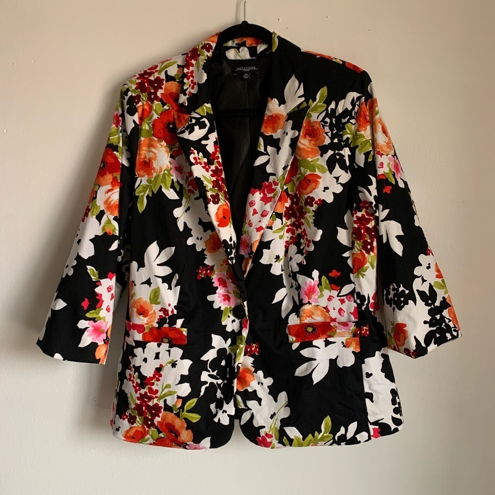 NOTATIONS POPPY FLORAL JACKET